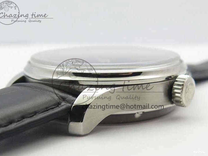 MIROTIME 0108 Portuguese Real PR Real Annual Calendar IW503502 ZF 1:1 Best Edition Black Dial Steel Markers on Black Leather Strap A StreetReady 7134